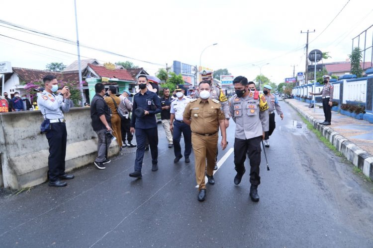 Bupati Lampung Selatan H. Nanang Ermanto  menghadiri dan memantau jalannya Operasi Patuh Krakatau 2021 