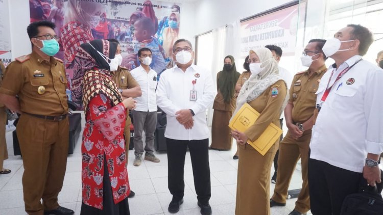 Bunda Winarni Ajak Staf Ahli Menteri Perekonomian Kunjungi Sekertariat Swasembada Gizi Lamsel