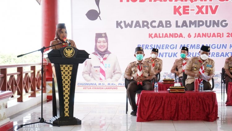 Bunda Hj. Winarni Nanang Ermanto Dipilih Sebagai Ketua  Kwarcab Kabupaten Lampung Selatan