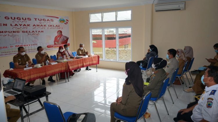 Rapat gugus tugas KLA di aula rimau bapeda lampung Selatan