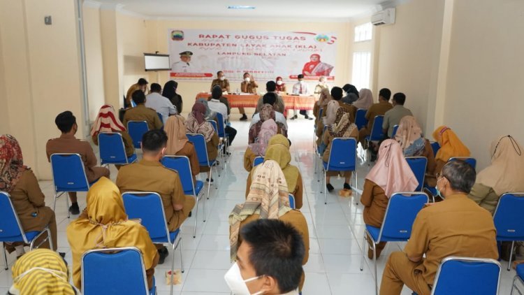 Rapat gugus tugas KLA di aula rimau bapeda lampung Selatan