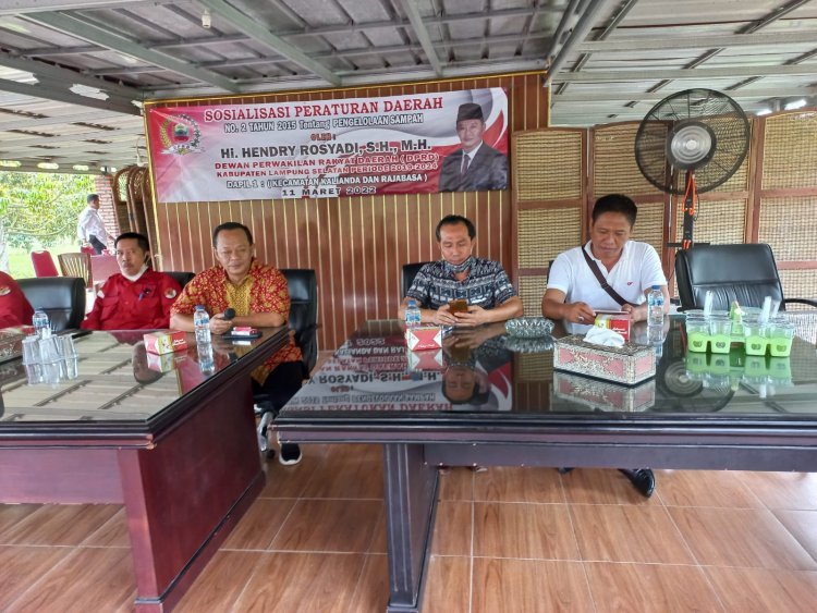 Ketua DPRD Kabupaten Lampung H. Hendry Rosyadi SH.,MH Melakukan Kegiatan Sosper