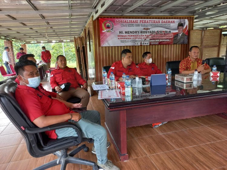 Ketua DPRD Kabupaten Lampung H. Hendry Rosyadi SH.,MH Melakukan Kegiatan Sosper