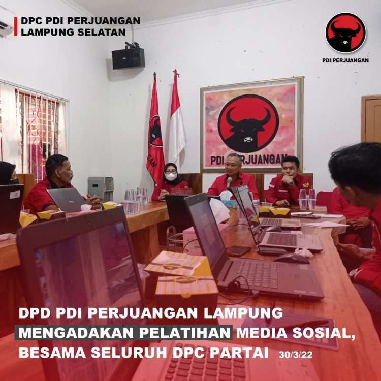 DPD PDI PERJUANGAN PROVINSI LAMPUNG MENGADAKAN RAPAT KOORDINASI  PENGELOLAAN MEDIA PARTAI 