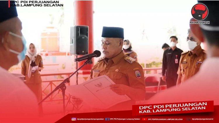 Bupati Sekaligus Ketua DPC PDI Perjuangan H. Nanang Ermanto Melantik Kepengurusan Baznas Kab. Lampung Selatan