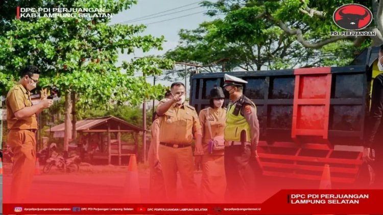 Penerapan Rekayasa Lalu lintas didalam Kota Kalianda berlangsung hari ini.