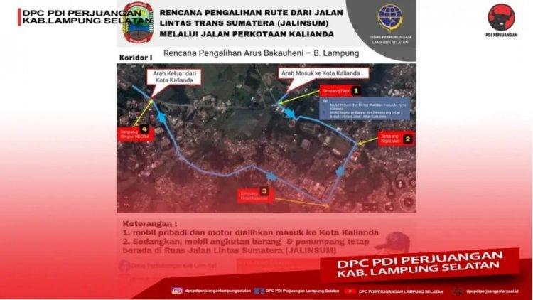 Penerapan Rekayasa Lalu lintas didalam Kota Kalianda berlangsung hari ini.