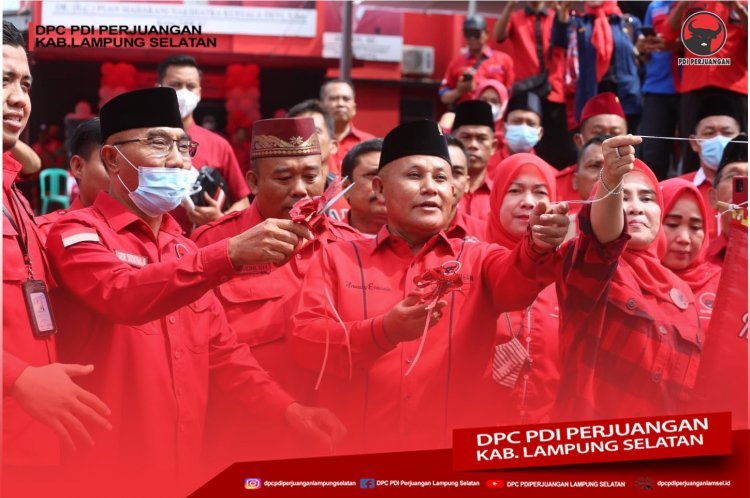 DPC PDI Perjuangan Lampung Selatan Gelar Kegiatan Bulan Bung Karno dan Resmikan Kantor BBHAR 