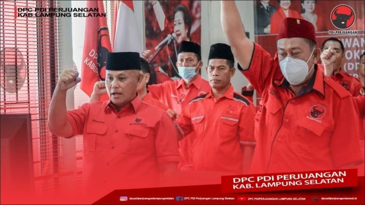  DPC PDI Perjuangan Kabupaten Lampung Selatan Mengikuti Pembukaan RAKERNAS Secara Daring