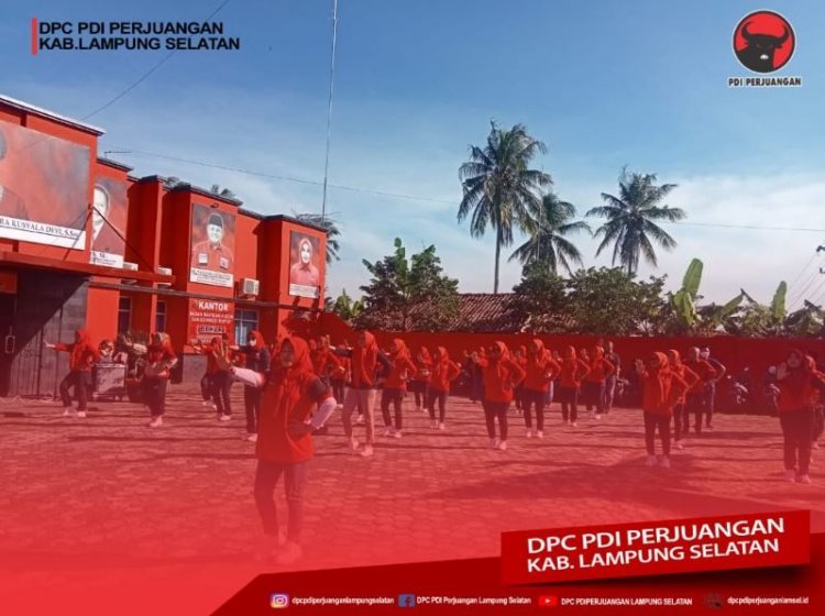 BBHAR DPC PDI Perjuangan Lampung Selatan Gelar Senam SICITA