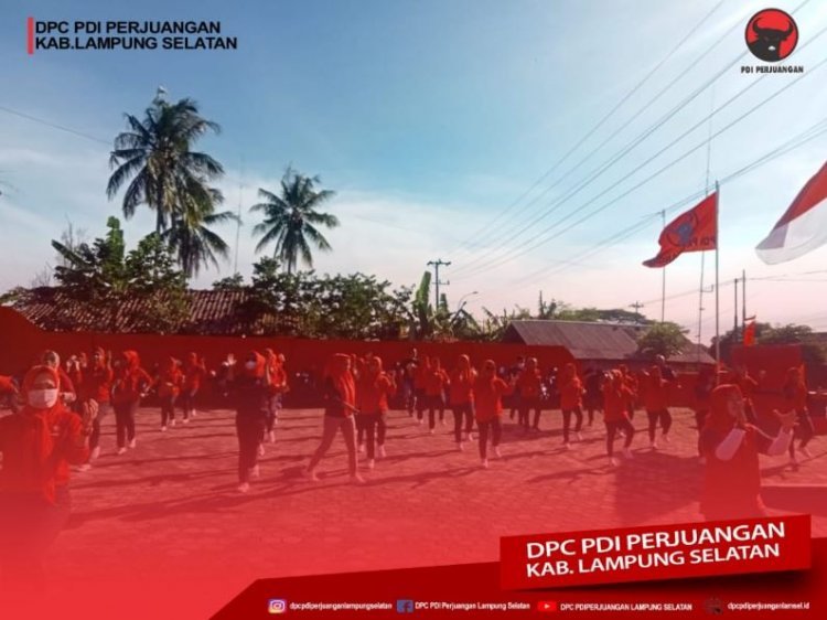 BBHAR DPC PDI Perjuangan Lampung Selatan Gelar Senam SICITA