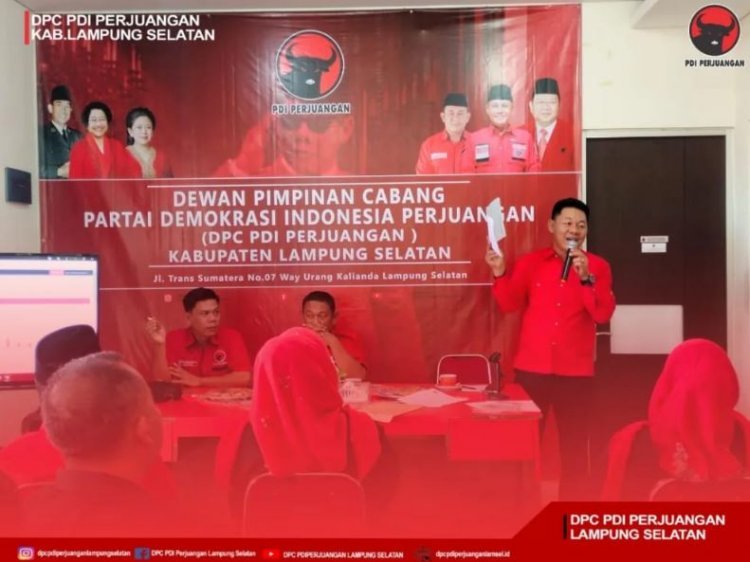 DPC PDI Perjuangan Lampung Selatan Gelar RAKOOR Internal