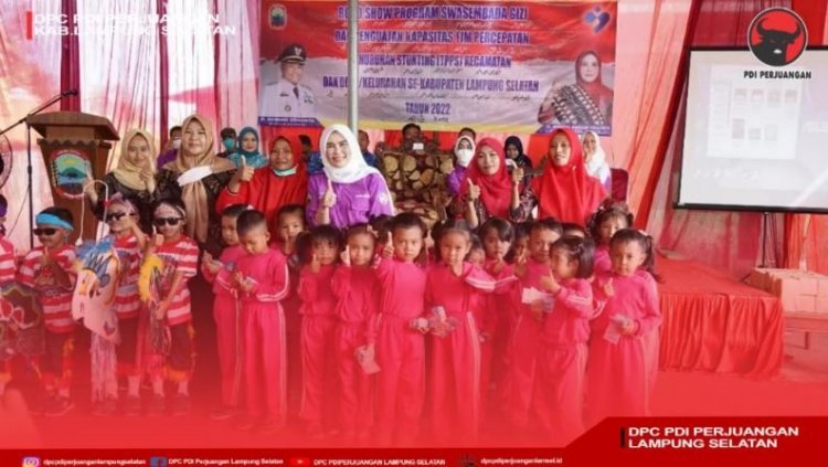 Bunda Hj Winarni Nanang Ermanto Road Show Program Swasembada Gizi Di Kecamatan Katibung