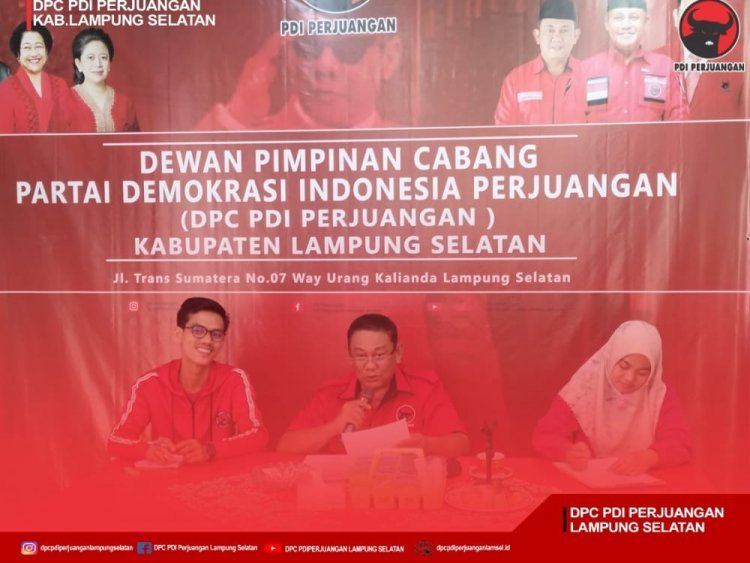 DPC PDI Perjuangan  Lampung Selatan  Gelar RAKOR Internal