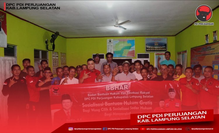 BBHAR DPC PDI Perjuangan Lampung Selatan Kembali Lakukan Sosialisasi Bantuan Hukum Di Desa Bulog Kecamatan Kalianda