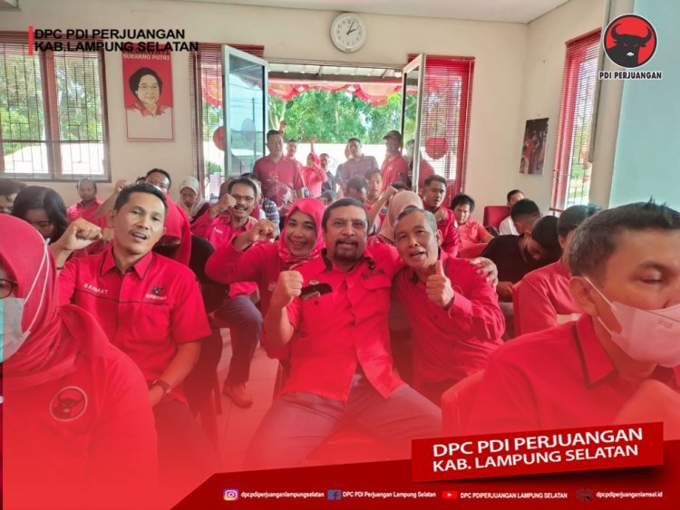 DPC PDI Perjuangan Lampung Selatan Gelar Rapat Koordinasi Terkait Pelatihan Teknis Psikotes  Online