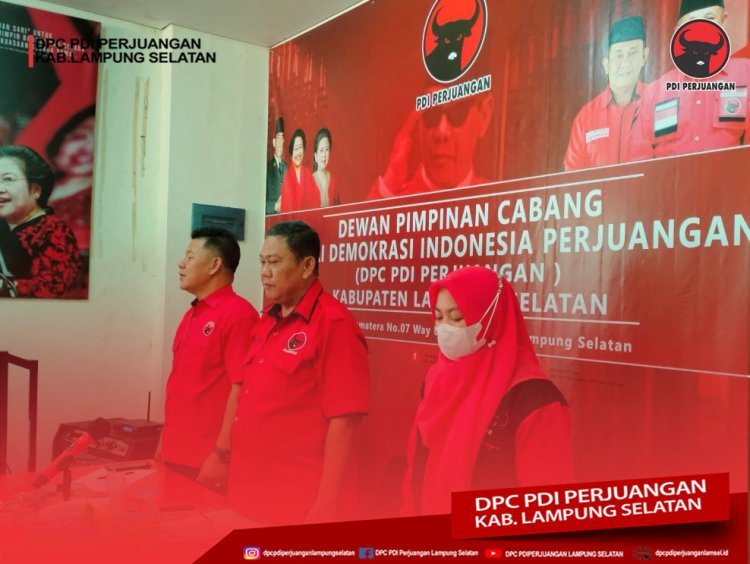 DPC PDI Perjuangan Lampung Selatan Gelar Rapat Koordinasi Terkait Pelatihan Teknis Psikotes  Online