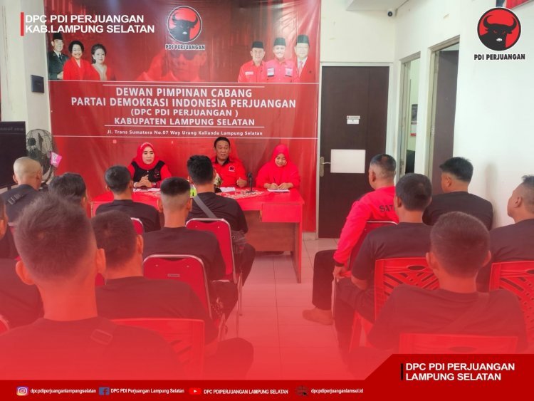 DPC PDI Perjuangan Lampung Selatan Mengadakan Rakor Terkait Keikutsertaan SATGAS PDI Perjuangan Dalam Rangka HUT Ke-50