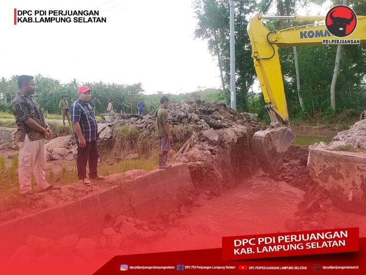 Anggota DPRD Kabupaten Lampung Selatan Fraksi PDI Perjuangan  Sulastiono Ucapkan "Terima Kasih" Kepada Bupati Lampung Selatan Atas Terealisasinya Box Culvert