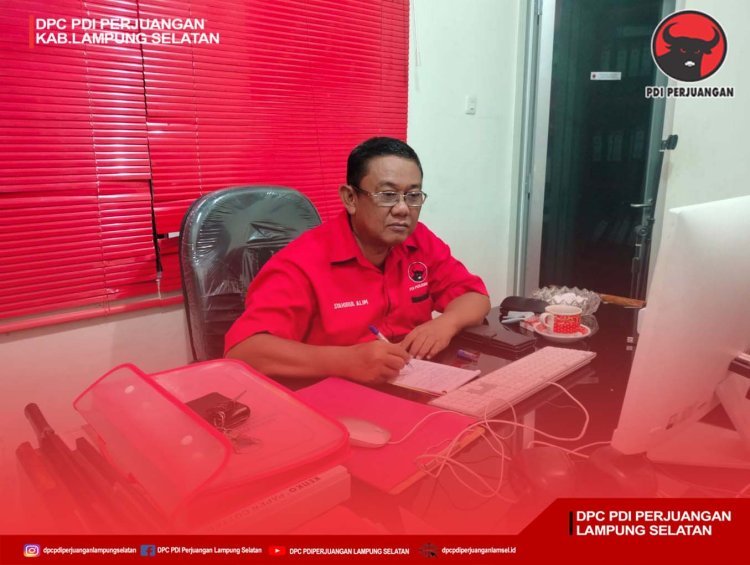 DPC PDI Perjuangan Lampung Selatan Mengikuti  Penutupan Sekolah Pemikiran Pendiri Bangsa (SPPB), angkatan X. Megawati Institut Secara Daring