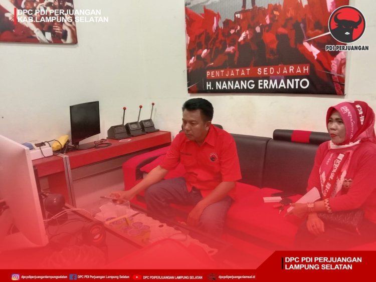 Badan Pemberdayaan Ekonomi Kerakyatan (BPEK) DPC PDI Perjuangan Lampung Selatan Mengikuti Seminar Nasional dan Konsolidasi Program Secara Virtual