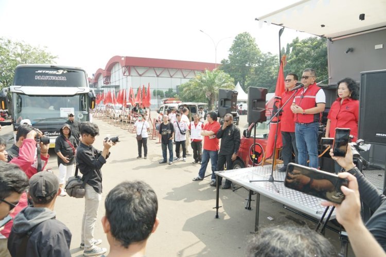 PDI Perjuangan memberangkatkan 178 bus mudik gratis dari JIExpo Kemayoran