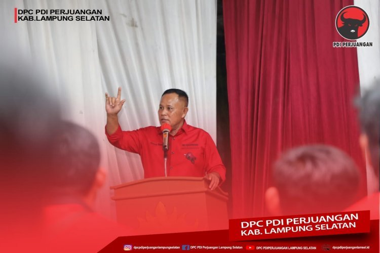 Bangkitkan Semangat Kader, DPC PDI Perjuangan Kabupaten Lampung Selatan Gelar Konsolidasi Bersama PAC Jati Agung