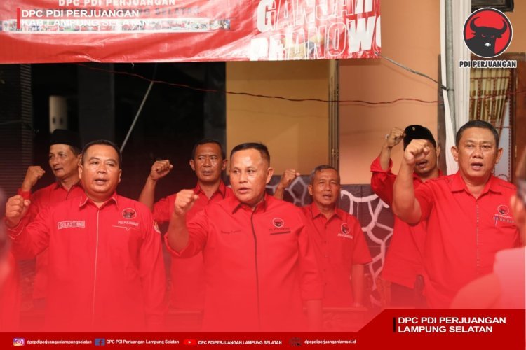 Ketua DPC PDI Perjuangan Lampung Selatan Berikan Arahan Kepada Kader Untuk Kemenangan Pileg dan Pilpres