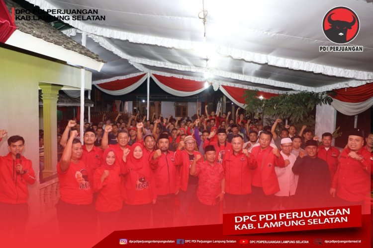  Solidkan Barisan Jelang Pemilu 2024 DPC PDI Perjuangan Lampung Selatan Konsolidasi dan Sosialisasi di Kecamata Kalianda.