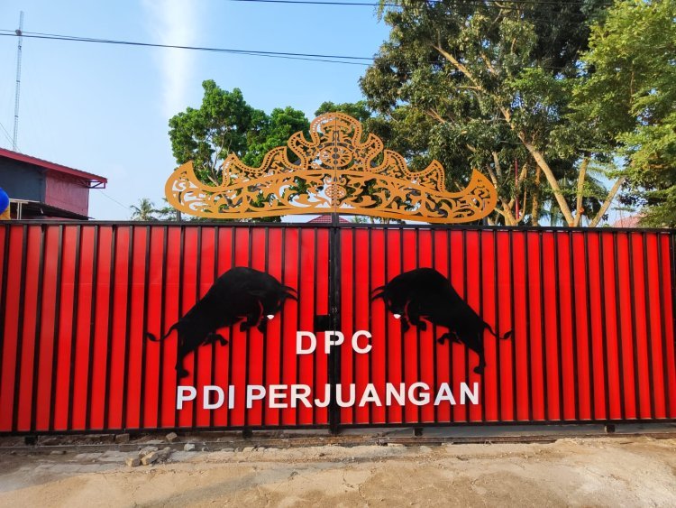 Ketua DPC PDI Perjuangan Lampung Selatan Nanang Ermanto Meninjau Pembangunan Aula Pertemuan