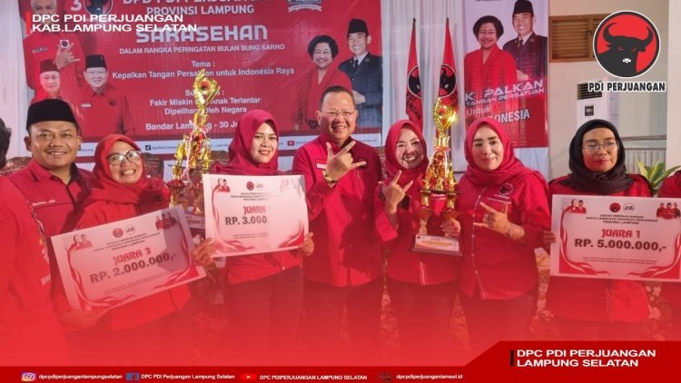 DPC PDI Perjuangan Kabupaten Lampung Selatan Raih Juara II di Ajang Paduan Suara Tingkat Provinsi