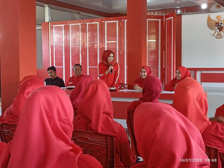 Rapat Koordinasi Srikandi DPC PDI Perjuangan Lampung Selatan dengan Korcam Sekabupaten Lampung Selatan