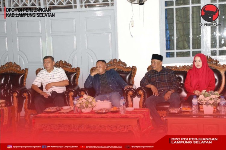 Ketua DPC PDI Perjuangan Kabupaten Lampung Selatan Silaturahmi Sosialisasi Kegiatan Kepartaian di Kecamatan Natar