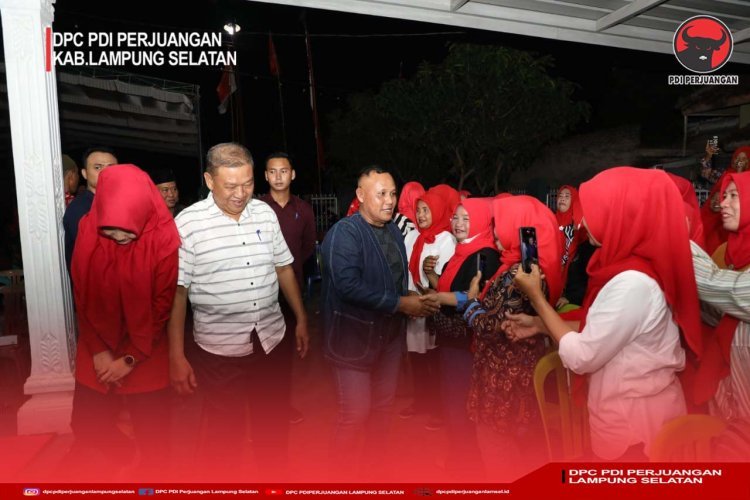 Ketua DPC PDI Perjuangan Kabupaten Lampung Selatan Silaturahmi Sosialisasi Kegiatan Kepartaian di Kecamatan Natar