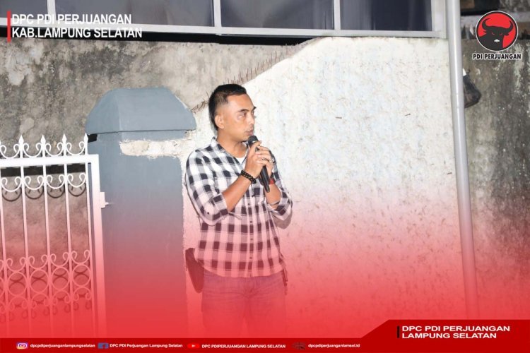 Ketua DPC PDI Perjuangan Kabupaten Lampung Selatan Silaturahmi Sosialisasi Kegiatan Kepartaian di Kecamatan Natar