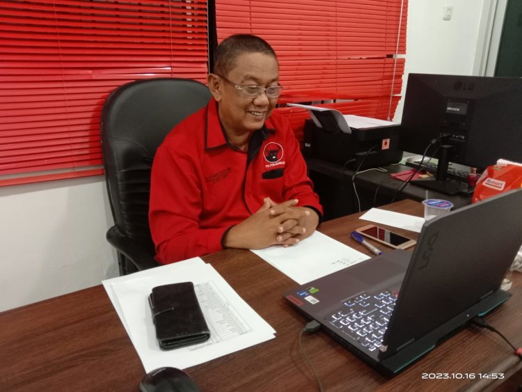 Sekretaris DPC PDI Perjuanagan Lampung Selatan Mengikuti Undangan Rapat DPP PDI Perjuangan Secara Hybride