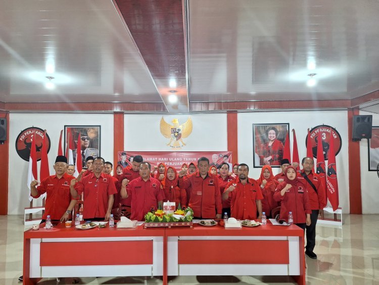 DPC PDI Perjuangan Lampung Selatan Rayakan HUT Ke- 51 bersama DPP Secara Daring