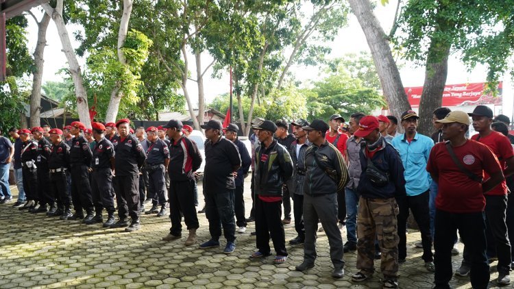 Ramaikan Kampanye Akbar Di GBK, Satgas Cakra Buana DPC PDI Perjuangan Lampung Selatan Rapat Koordinasi Persiapan Ke Jakarta