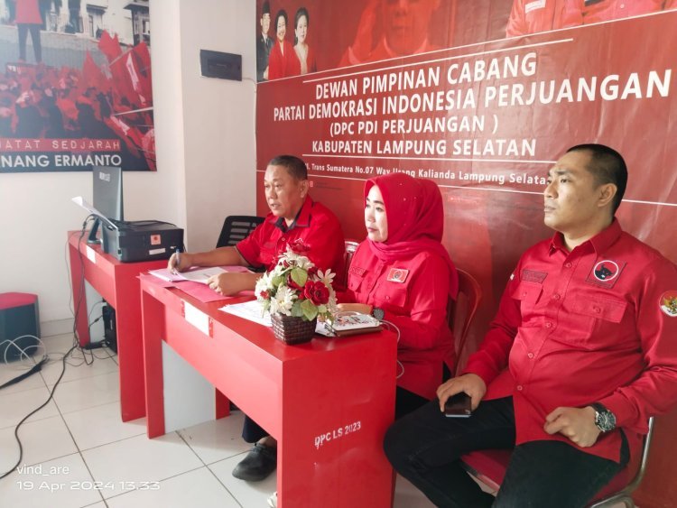 Jelang Pilkada, DPC PDI Perjuangan Lampung Selatan Mengikuti Rakoor Secara Virtual Bersama DPD PDIP Lampung