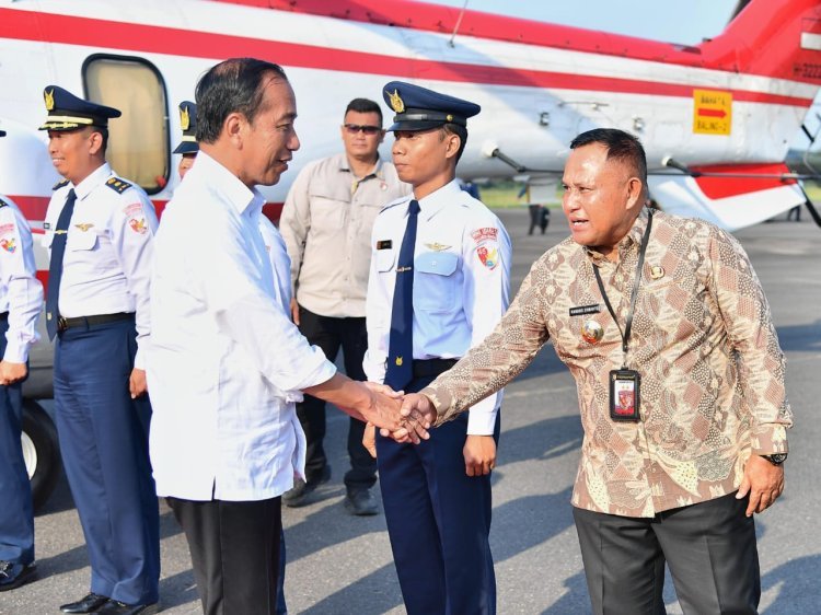 Bupati Nanang Ermanto Lepas Keberangkatan Presiden RI Joko Widodo ke Jakarta